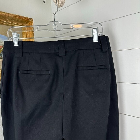 A.L.C. Seamed Trouser Pants Bootcut Flare Cotton Stretch Mid Rise Black Size 8 - Picture 4 of 6